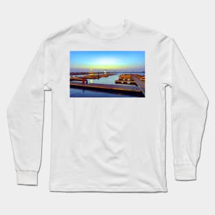 night at the harbor Long Sleeve T-Shirt